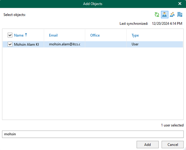 Veeam Backup Microsoft 365