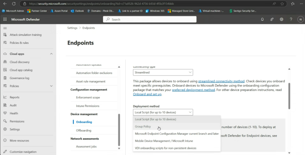 How to onboard devices to Microsoft Defender for Endpoint via GPO